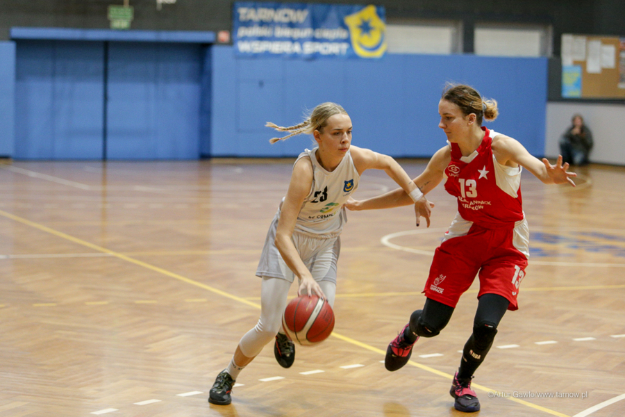 Mecz drugiej ligi koszykówki kobiet: MKS Pałac Młodzieży Tarnów - Wisła CanPack Kraków